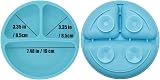 PandaEar Baby Suction Plates Divided 3 Pack Silicone Non-Slip 3 Compartments view 2