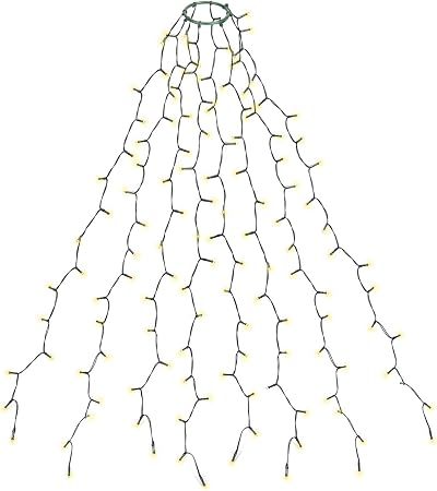 SALCAR Christmas Tree Lights 2m 8 Strands 280 LED Warm White