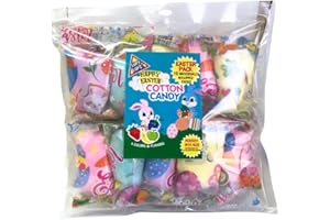 Lupy Lups! Cotton Candy Party Pack – 10 Pack (0.5 oz Each) – Easter Design, Individually Wrapped – Pastel Candy for Easter Basket Stuffers, Gifts, Party Favors, Treats, Buffet Table & Piñatas