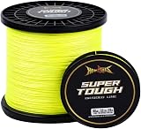 HERCULES 8lb Test Fluorescent Yellow 150 Yards Braided Fishing Line 4 Strands