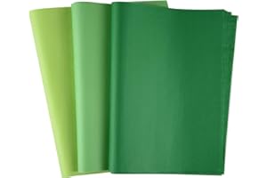 CHRORINE 50 Sheets Green Tissue Paper Multicolor Art Gift Wrapping Paper Bulk for Baby Shower Wedding Birthday DIY and Craft Decor