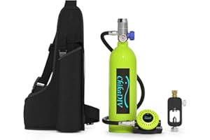 CHIKADIV Mini Scuba Diving Tank Equipment, Mini Scuba Cylinder for 15-20 Mins Underwater, Inflatable Diving Cylinder, Portable Diving Gear for Underwater Diving, Breathing Training C400