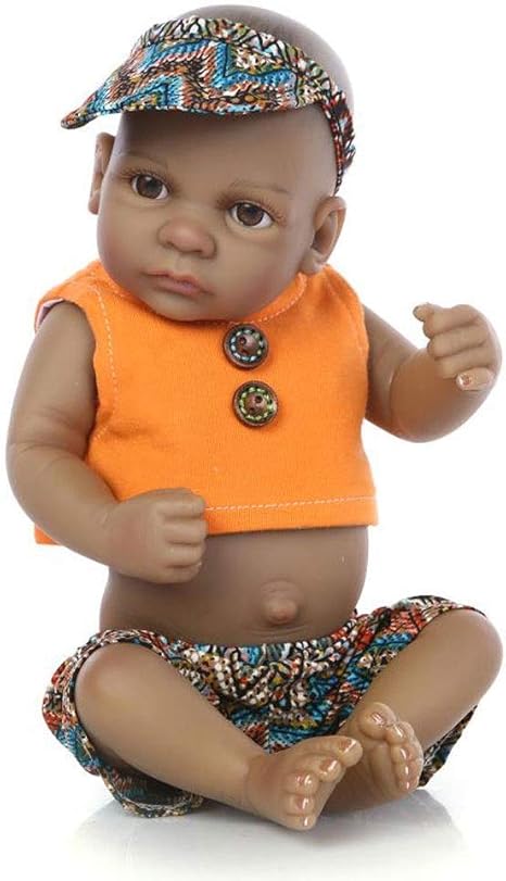 Amazon Co Jp 黒人アフリカ系アメリカ人の生まれ変わりの新生児シリコン人形ビニール赤ちゃん10インチ 子供のギフト 赤ちゃんのギフト ホーム キッチン