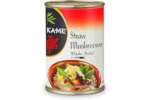 Ka-Me Whole Peeled Straw Mushrooms - Best For Soup And Stir Fry - 15 Oz. (Pack of 12)