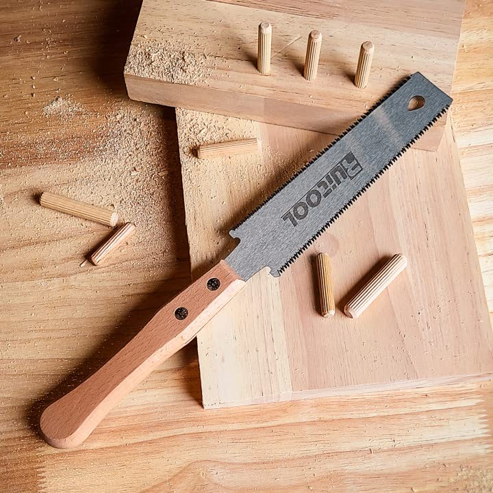 thumbnail interactive-video image 1 of HAUTMEC Folding Japanese Pull Saw, 9-Inch Hand Wood Saw With SK5 Blade 1 of 11