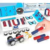 Labs Junior Science Magnet Set for Experiment Education Tools Physics Toys for Kids Icluding Bar/Ring/Horseshoe/Compass Magnets