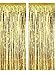 Set of 2 Shiny Gold Metallic Foil Fringe Door & Window Curtain Party Decoration 3' X 8' (36