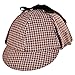 Sherlock Holmes Houndstooth Detective Costume Hat Red & Black