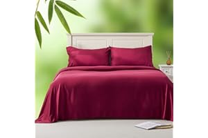 MR&HM Bamboo Sheets King, Skin-Friendly & Hotel-Quality Cooling Sheets - 4 Piece Super Soft Comfortable Bedding Sets with 15 