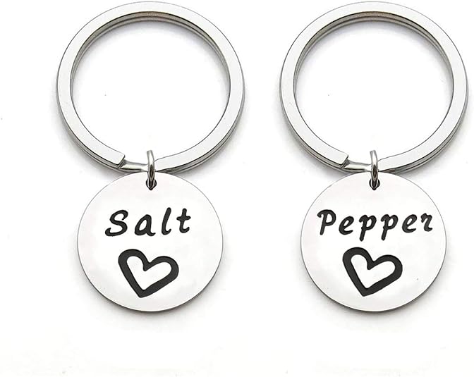 Buy SEIRAA Salt and Pepper Keychain Set of 2 Kitchen Spices Charm