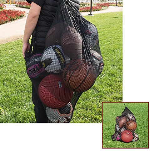 Ifavor123 Extra Large 30" X 40" Heavy-Duty Sport Gear Equipment Laundry Travel Multi-Use Durable Mesh Bag with Drawstring Cord Lock Closure and Adjustable Shoulder Strap