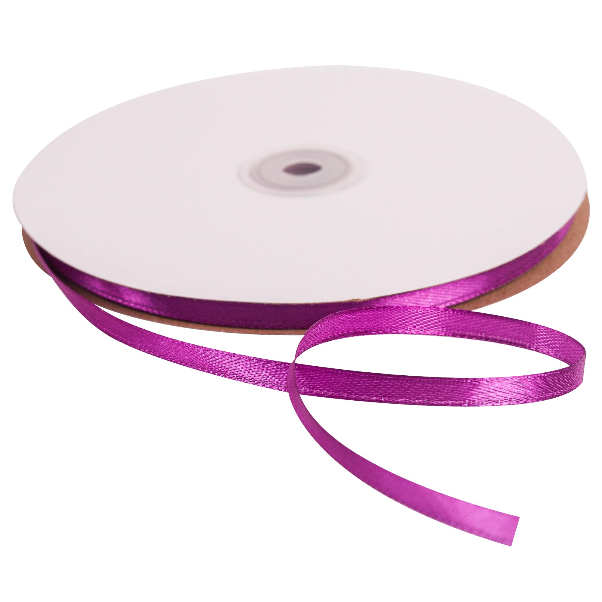 6mm Dark Purple Ribbon for Gift Wrapping 91M,Dark Purple Satin Ribbon Fabric 6mm Wrapping String for Crafting Hair Bow Christmas Cake Wedding Party Balloon Car Ribbon Decoration