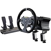 MOZA R5 Wheel and Pedals Kit Racing Simulator 5.5Nm Direct Drive Wheel Base,Unbeatable Rigid & Durable 11-Inch ES Racing Whee