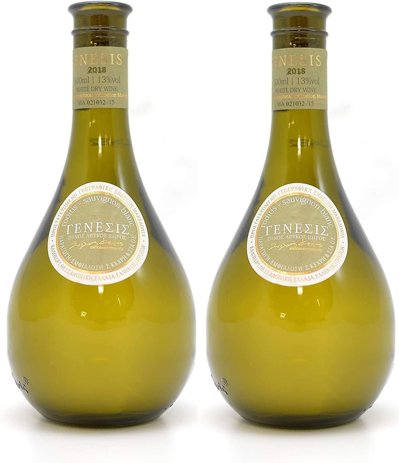 Greek white wine Genesis Sauvignon Blanc & Roditis in