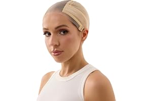 Xiushumyi Lace Wig Cap for Women,Non-Slip Grip Cap Make Your Wigs Glue Free,Wig Caps with Built-in Adjustable Velvet Band for Keeping Wigs in Place (Nude, S)