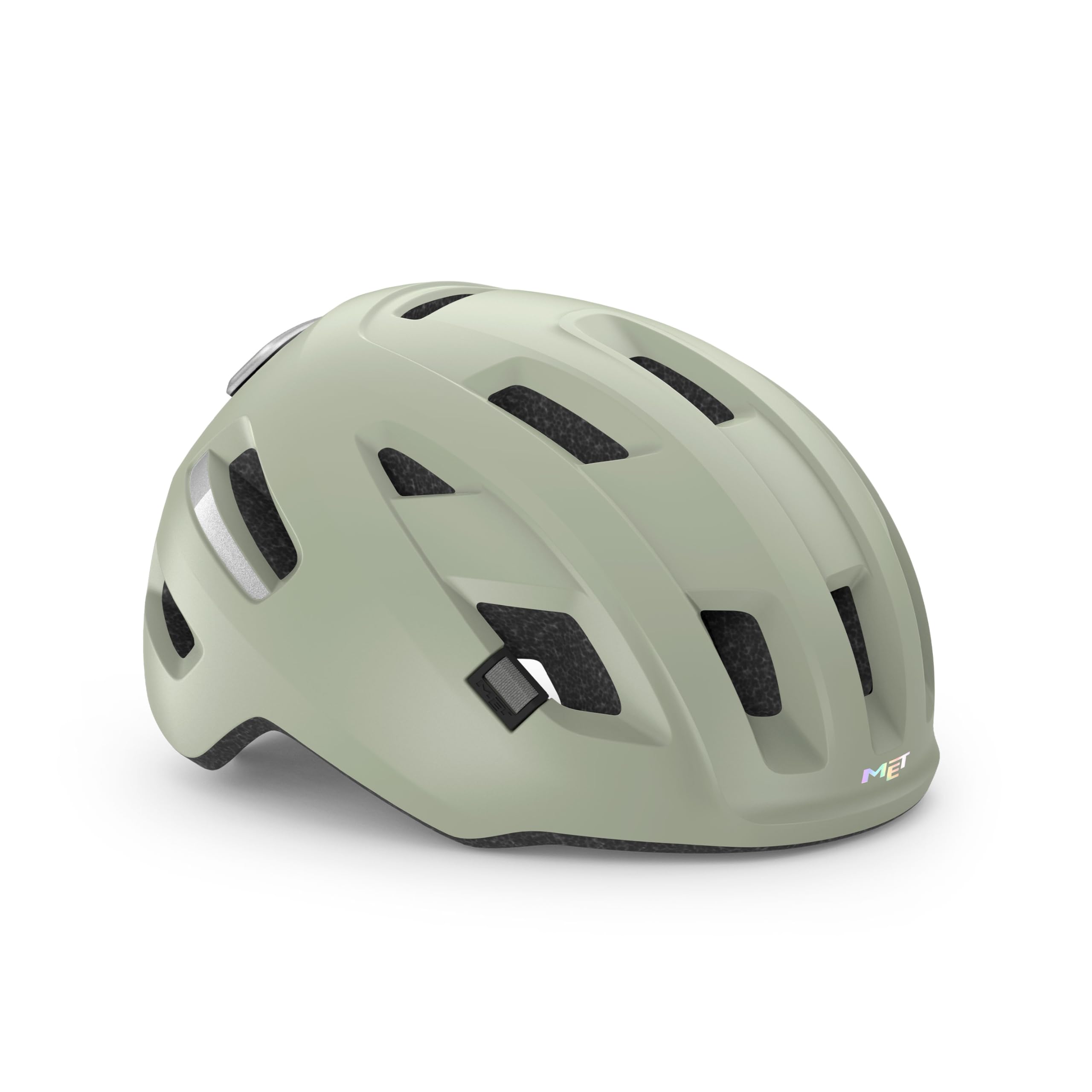 MET E-Mob Urban Cycling Helmet, Matt Moss Gray, Size 52-56cm