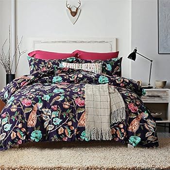 Amazon.com: Vintage Botanical Flower Print Bedding 400tc