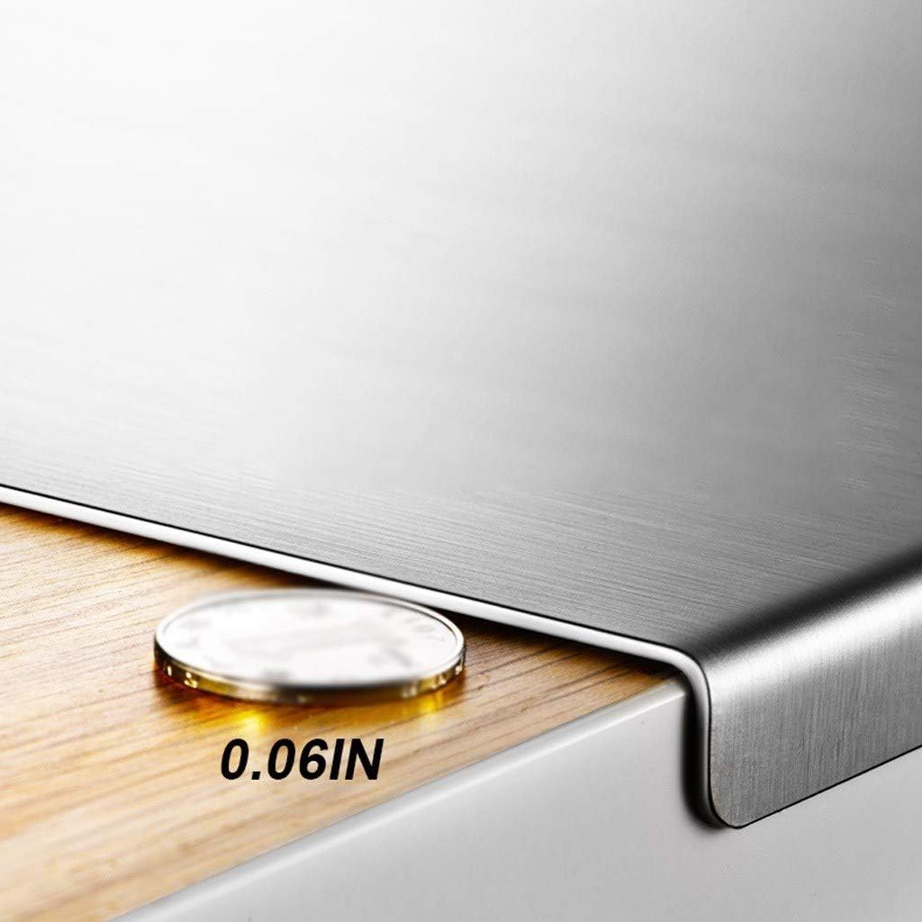 CHOYE Extra großes Edelstahl-Schneidebrett für Lebensmittel Fleisch und