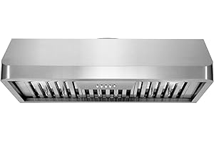 COSMO COS-QB90 36 in. Haven Collection 500 CFM Ducted Under Cabinet Range Hood, Button Control, LED Lights, Stainless Steel