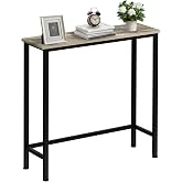 Mordchil HF Narrow Console Table, 29.5" Small Entryway Table, Thin Hallway Tables, Slim Sofa Side Tables for Hallway, Living Room, Bedroom, Foyer, Marbleized Grey