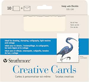 Cartes De Montage Photo Strathmore Avec Bordure En Relief - Lot De 50 Cartes Blanches Et Enveloppes