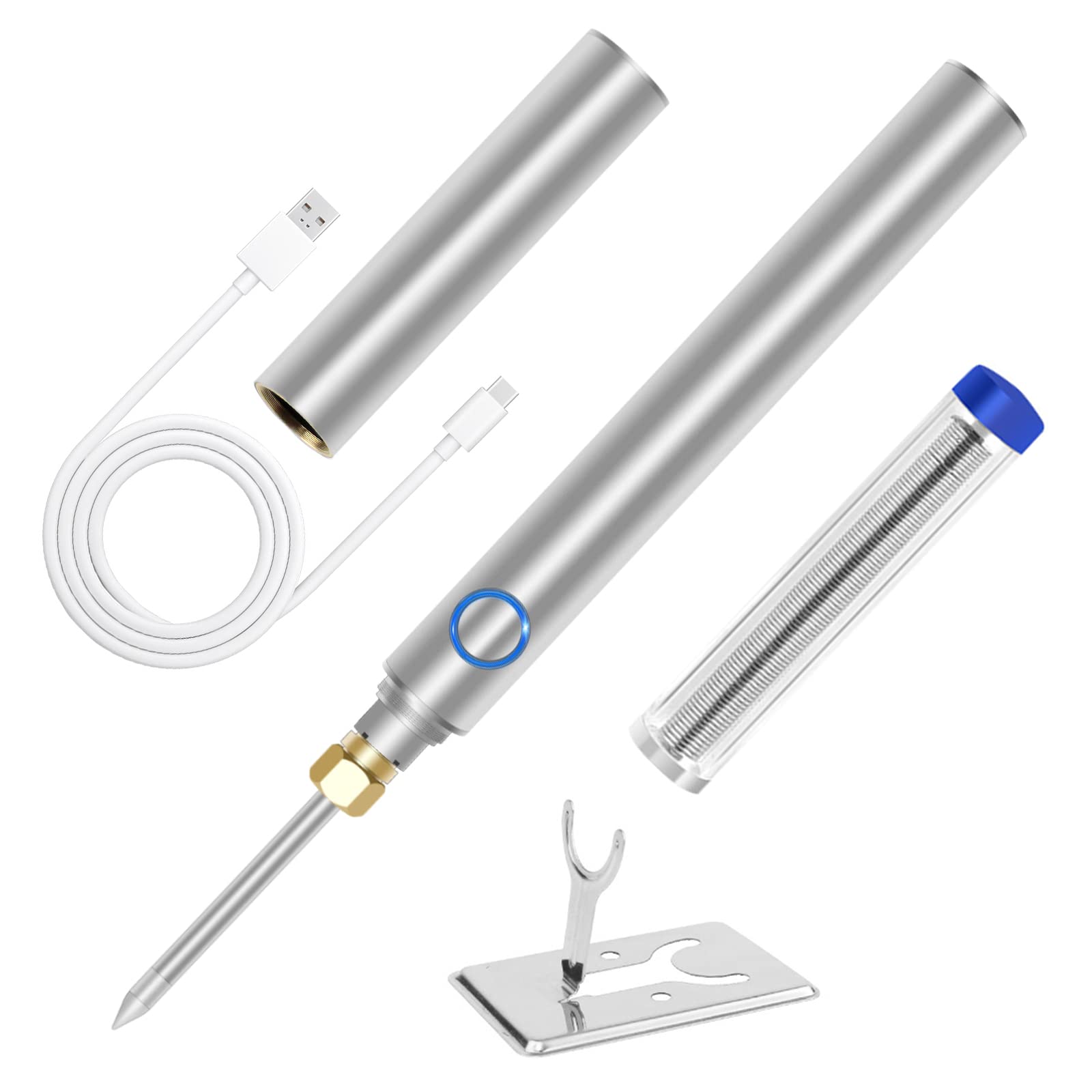 Photo 1 of ELMCONFIG Cordless Soldering Iron Kit 1000mah USB Wireless Electric Soldering Gun Pen, Portable and Rechargeable for Home Appliance Repair, Electronic Components, DIY