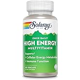 SOLARAY Once Daily High Energy Multivitamin for Women and Men – with Vitamin C, Vitamin D and Whole Food & Herb Base - Cellular Energy Metabolism & Immune Function Support – 60 Servings, 60 VegCap