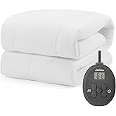 Sunbeam Electric Restful Quilted Heated Mattress Pad, 12 Heat Settings, 12-Hour Selectable Auto Shut-Off, Fast Heating, Warmi