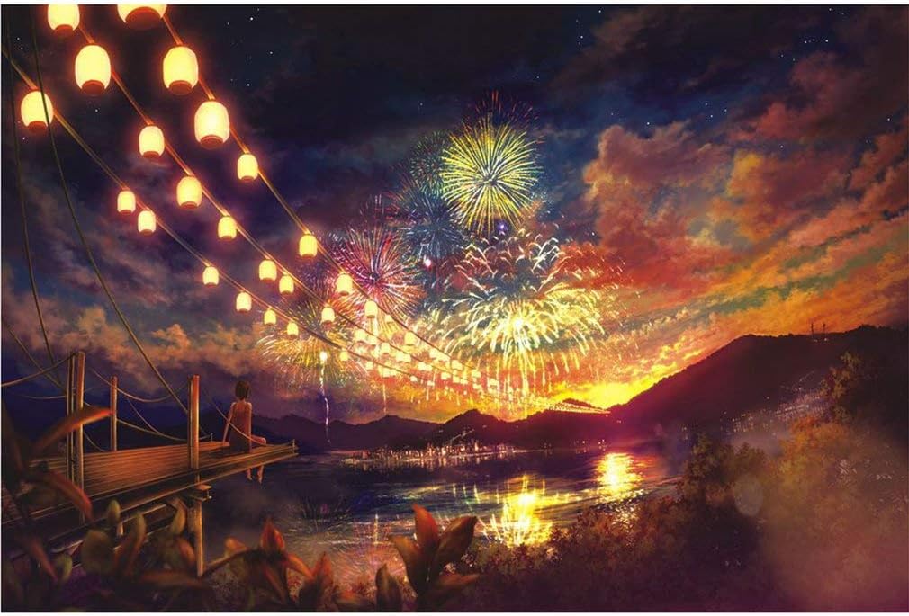 TataYang Jigsaw Puzzle, 1000 Pieces Romantic Fireworks Jigsaw Puzzles, Cardboard Puzzles, Educational Games, Brain Challenge Puzzle, Themes Puzzle Sets for Family, Adults Kids Childrens