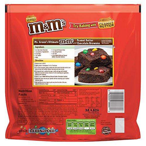 M&M's Peanut Butter Chocolate Candy Party Size 38-Ounce Bag