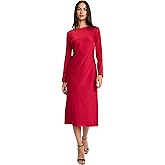 Donna Morgan Womens Elegant Long Sleeve Midi - Versatile Cocktail - Wedding Guest Dress Or Work Dress for Women