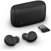Jabra Evolve2 True Wireless Earbuds - in-Ear Bluetooth Earbuds with Active Noise Cancellation &amp; 4-Mic MultiSensor Voice Technology - Microsoft Teams Certified, Works with All Meeting Apps - Black