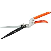 Q-yard QY-741F Flower Bed and Grass Shear - Extra Sharp Garden Hand Pruners, Easier Cutting, Comfortable Ergonomic, Less Effort - Gardening Scissors for Men & Women , Orange