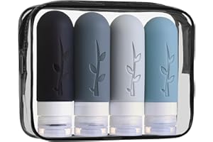 TOCELFFE Travel Bottles for Toiletries, Tsa Approved 3oz Travel Size Containers Leak Proof Refillable Liquid Silicone Travel Accessories for Shampoo Conditioner Lotion BPA Free