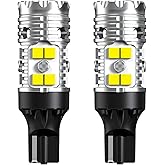 LASFIT 921 LED Bulb Reverse Lights, 912 T15 Back Up Light CANBUS Error Free W16W 906 Reversing Bulb 904 916 6000K Xenon White New Upgrade Design, Plug and Play (Pack of 2)