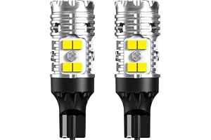 LASFIT 921 LED Bulb Reverse Lights, 912 T15 Back Up Light CANBUS Error Free W16W 906 Reversing Bulb 904 916 6000K Xenon White New Upgrade Design, Plug and Play (Pack of 2)