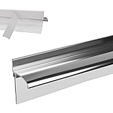 25” Framed Shower Door Drip Rail with Vinyl Sweep, Chrome Shower Door Bottom Water Deflector with Screws