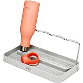 Joseph Joseph DrySmart Folding Water Bottle Drying Rack, Space-Saving Draining Board Organizer, Made from Recycled Plastic