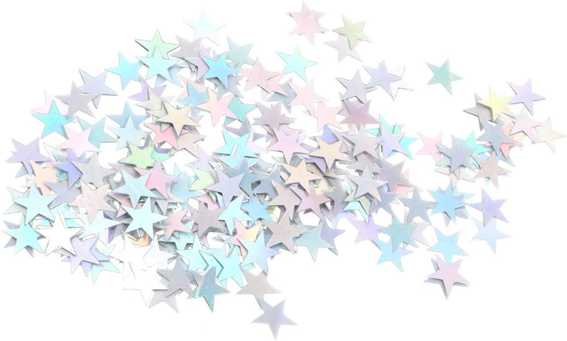 Toyvian 2000 Pcs DIY Star Confetti Star Glitter Star Sequins Nail Sequins for Party Wedding Birthday DIY Supplies 10MM (Silver) - Image 4