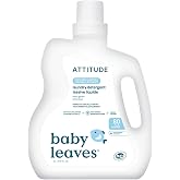 ATTITUDE Baby Laundry Detergent, EWG Verified, Soothing Chamomile, 80 Loads | Dermatologist Tested, Removes Stains &amp; Odors, Extra Gentle for Newborns, Safe for Cloth Diapers, 98% Naturally Derived