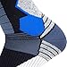 Pure Athlete Compression Ski Socks Merino Wool – Thermal Warm Socks for Skiing, Snowboarding, OTC (1 Pair - Black/Blue, Large)