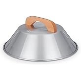 Craft Wok Dome Lid for 14-Inch Woks Traditional Dome Shaped with Wooden Handle Cover for 14 inch Woks Asian Cookware Aluminum / 732W3