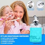 Dechoga Mouthwash Dispenser 2 Bottles Plastic Cup Holder Funnel 7 Paper Cups 2 view 9