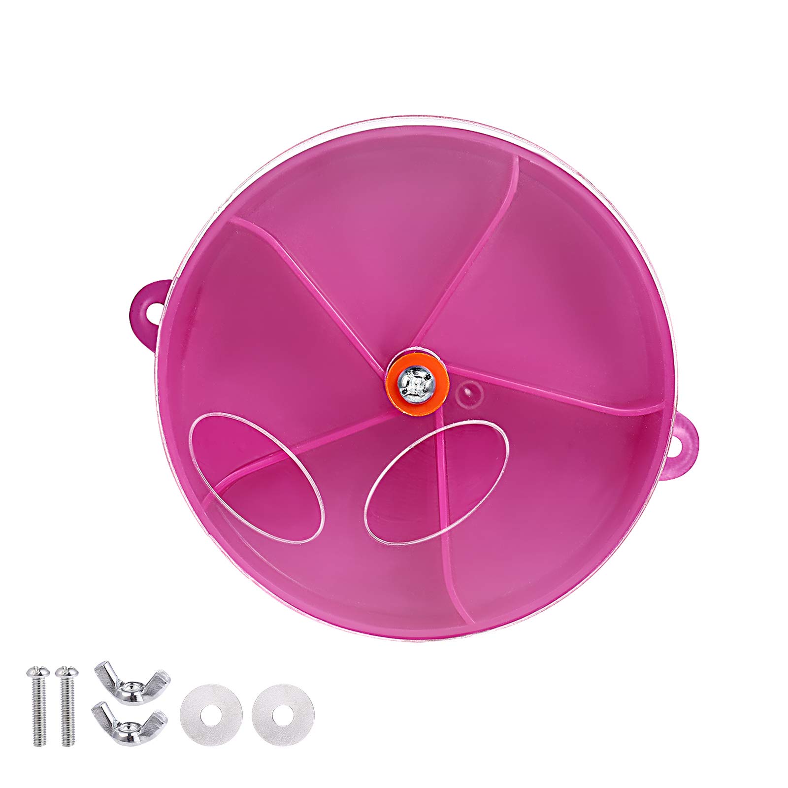 Balacoo Parrot Foraging Wheel - Bird Puzzle Feeder Spins Toy Intelligence Growth Cage Toys for Parakeet Cockatiel Conure African Grey (Purple)