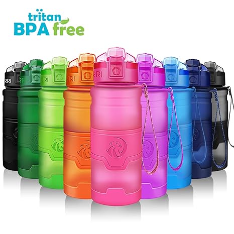 ZORRI Sport Trinkflasche BPA Frei Tritan Wasserflasche Auslaufsicher 400ml/ 500ml/ 700ml /1000ml, Sportflasche Für Kinder Sch