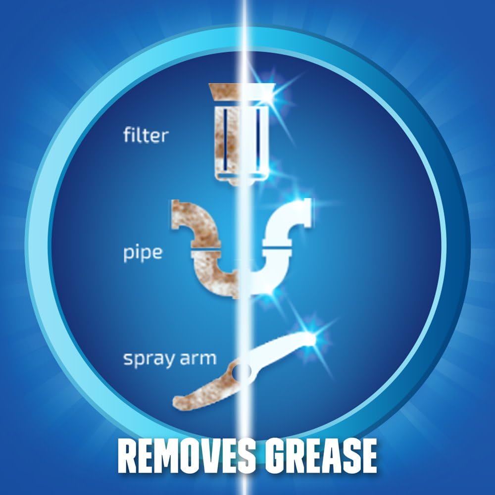 Finish Dual Action Dishwasher Cleaner: Fight Grease & Limescale, Fresh, 8.45oz: Health & Personal Care