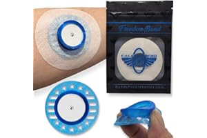 Infiniflex Cover for Freestyle Libre 1, 2 & 14 DayTransmitter Guard Sensor Shield & 2 Adhesive Overlay Cover Case (Blue)