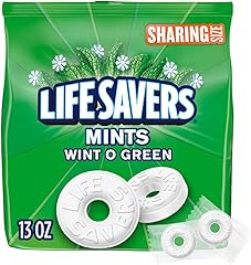 LIFE SAVERS Wint-O-Green Breath Mints - Caramelo duro, tamaño compartido, bolsa de 13 onzas