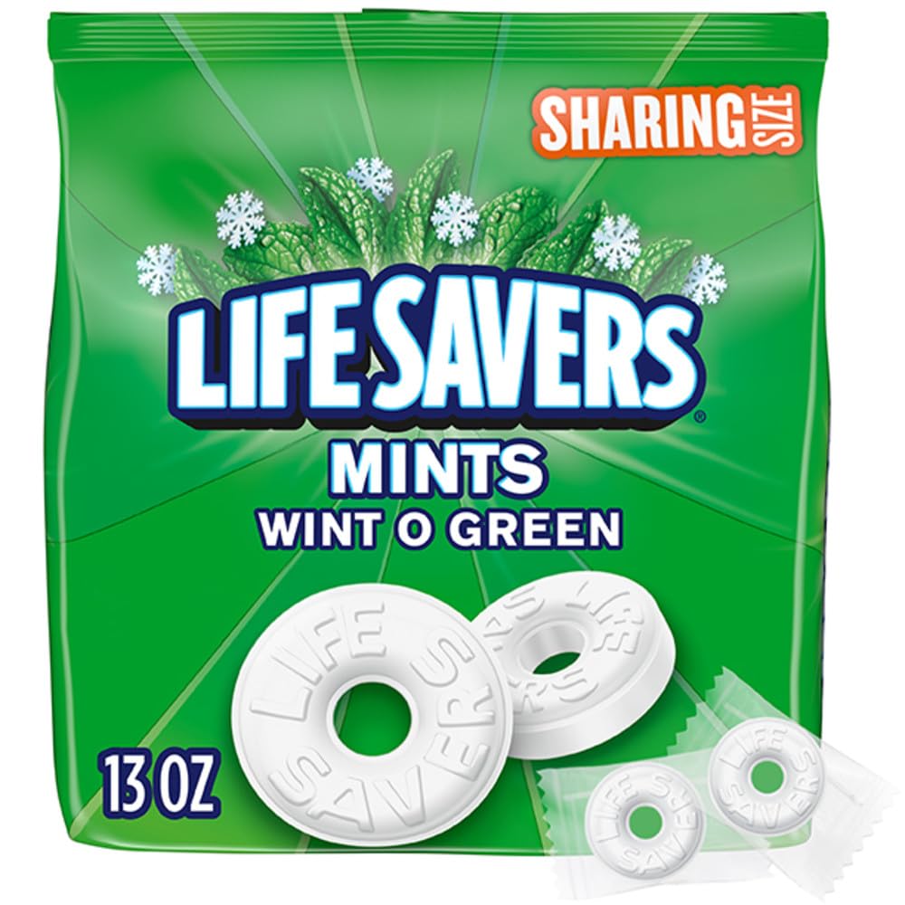 LIFE SAVERS Wint-O-Green Flavor Breath Mints Hard