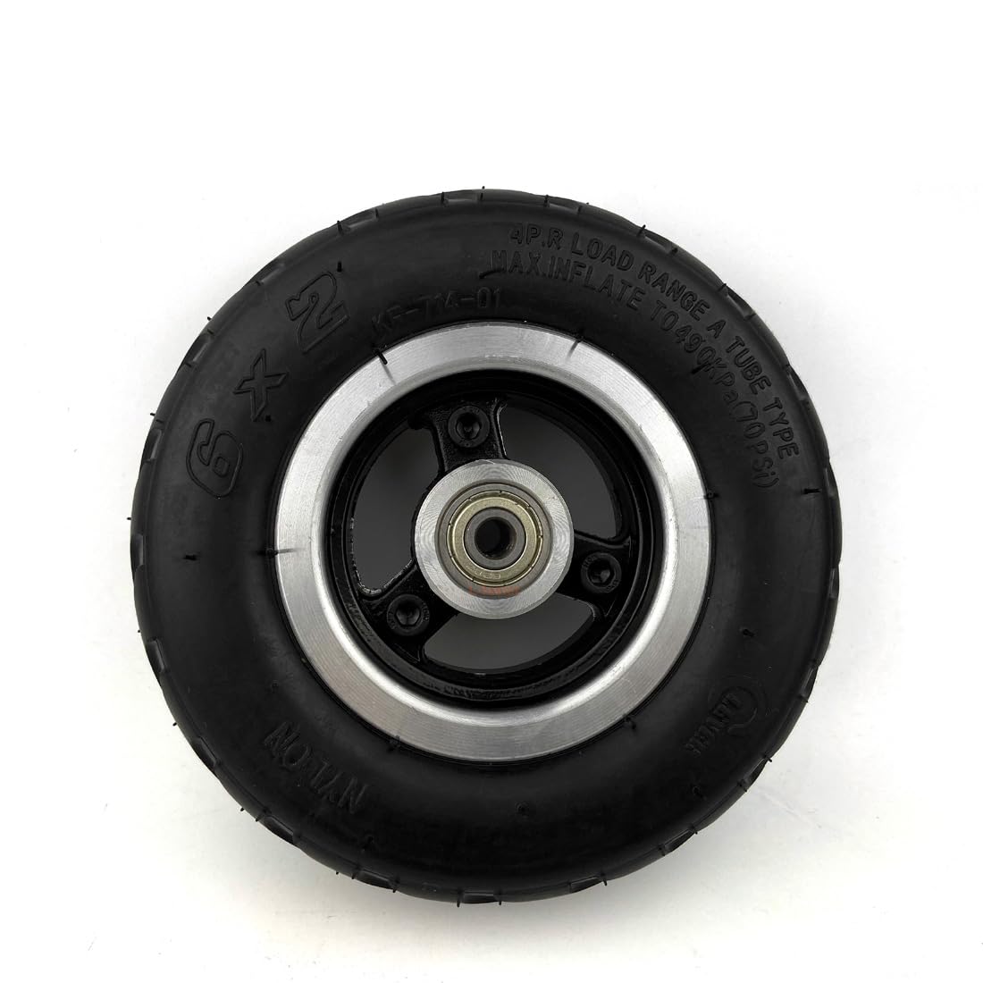 6 Inch Electric Scooter Wheel 6x2 Wheel With Air Tire Or Solid Tire Metal Hub With 608 Bearings 8mm Axle Hole Trolley Cart Wheel (solid wheel)